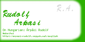 rudolf arpasi business card