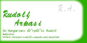 rudolf arpasi business card